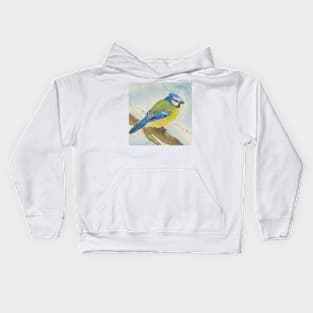 Blue tit bird Kids Hoodie